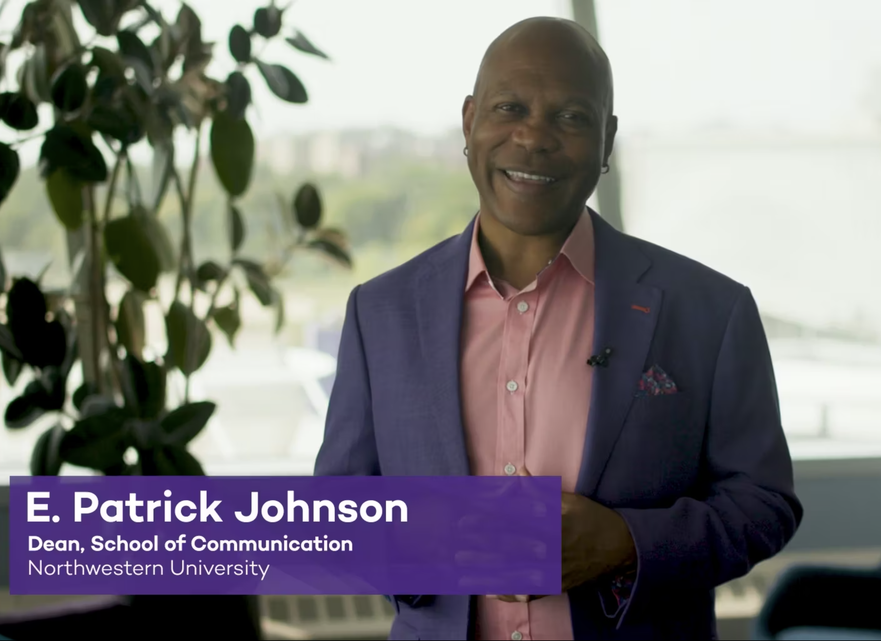 E. Patrick Johnson smiles in his office