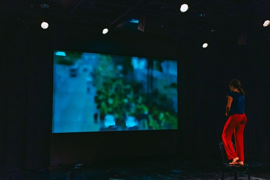 actor rehearsing